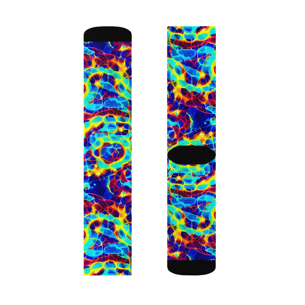 Cobalt Plasma on Socks — Left Sock