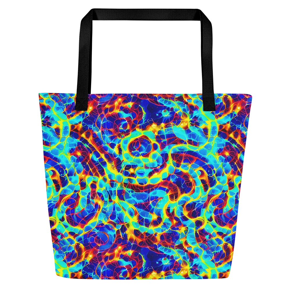 Cobalt Plasma on Large Tote Bag W/ Pocket — Front