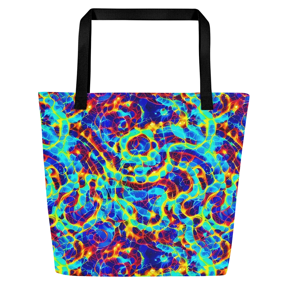 Cobalt Plasma on Large Tote Bag W/ Pocket — Front