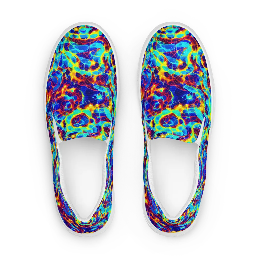 Cobalt Plasma on Women's Slip-On Canvas Shoes — Front
