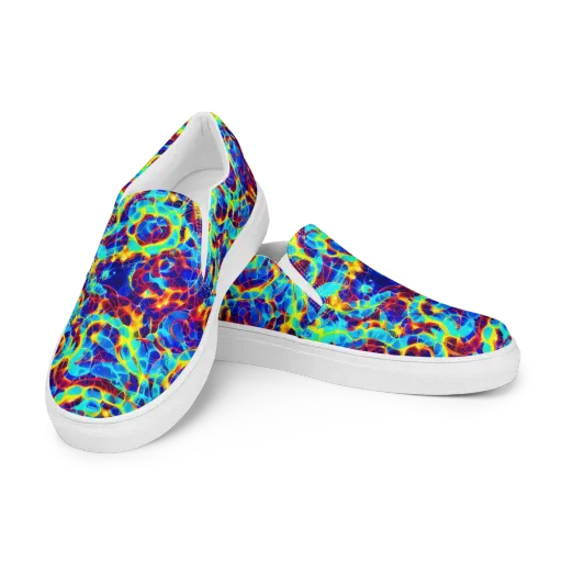 Cobalt Plasma on a Women's Slip-On Canvas Shoes