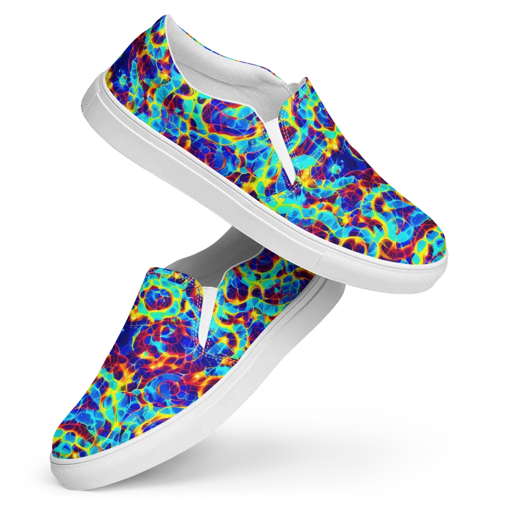 Cobalt Plasma on Women's Slip-On Canvas Shoes — Front