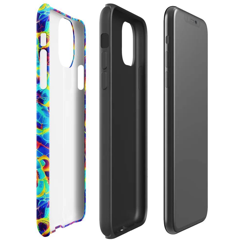 Cobalt Plasma on Tough Case for iPhone® — Right