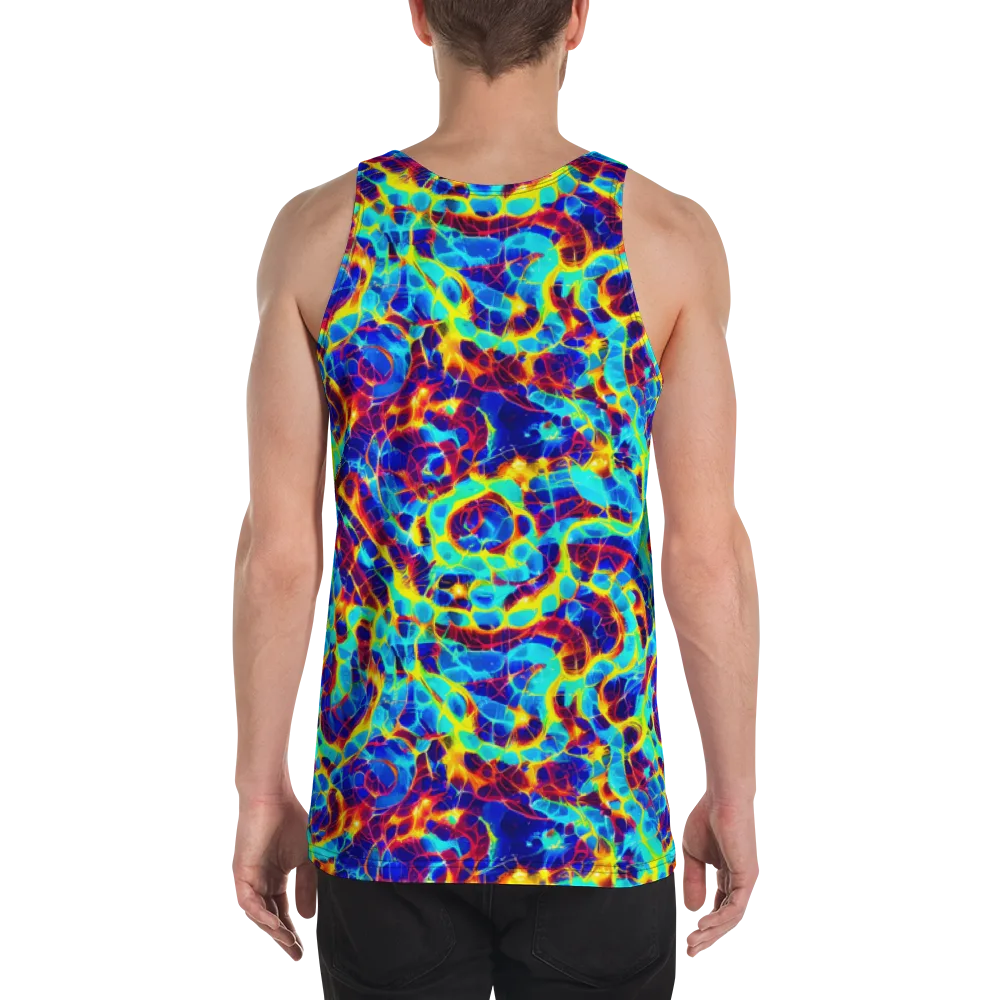 Cobalt Plasma on Men's Tank Top — Back