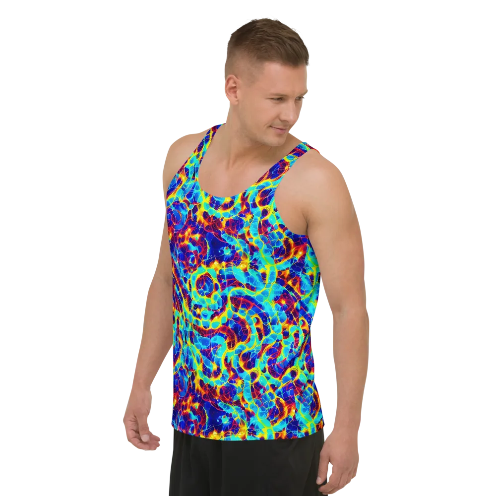 Cobalt Plasma on Men's Tank Top — Left Front