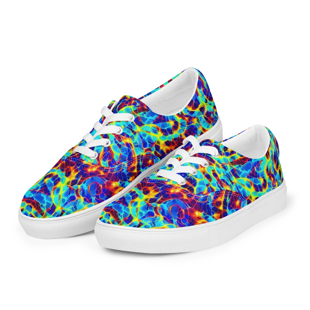 Cobalt Plasma on Men's Lace-Up Canvas Shoes — Left Front