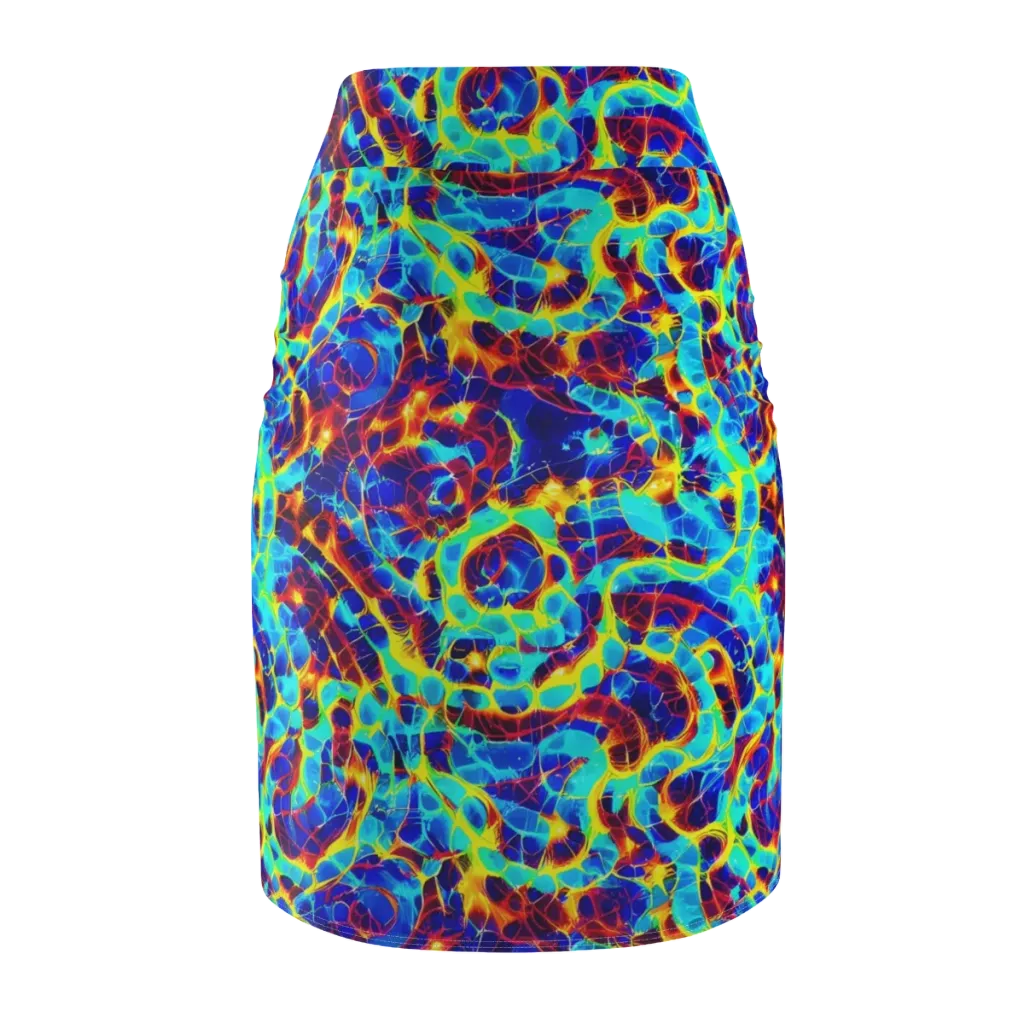 Cobalt Plasma on Pencil Skirt — Back