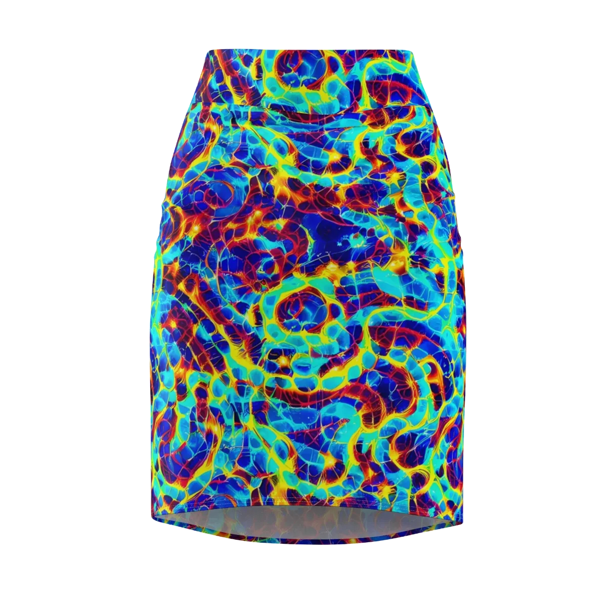 Cobalt Plasma on Pencil Skirt — Front