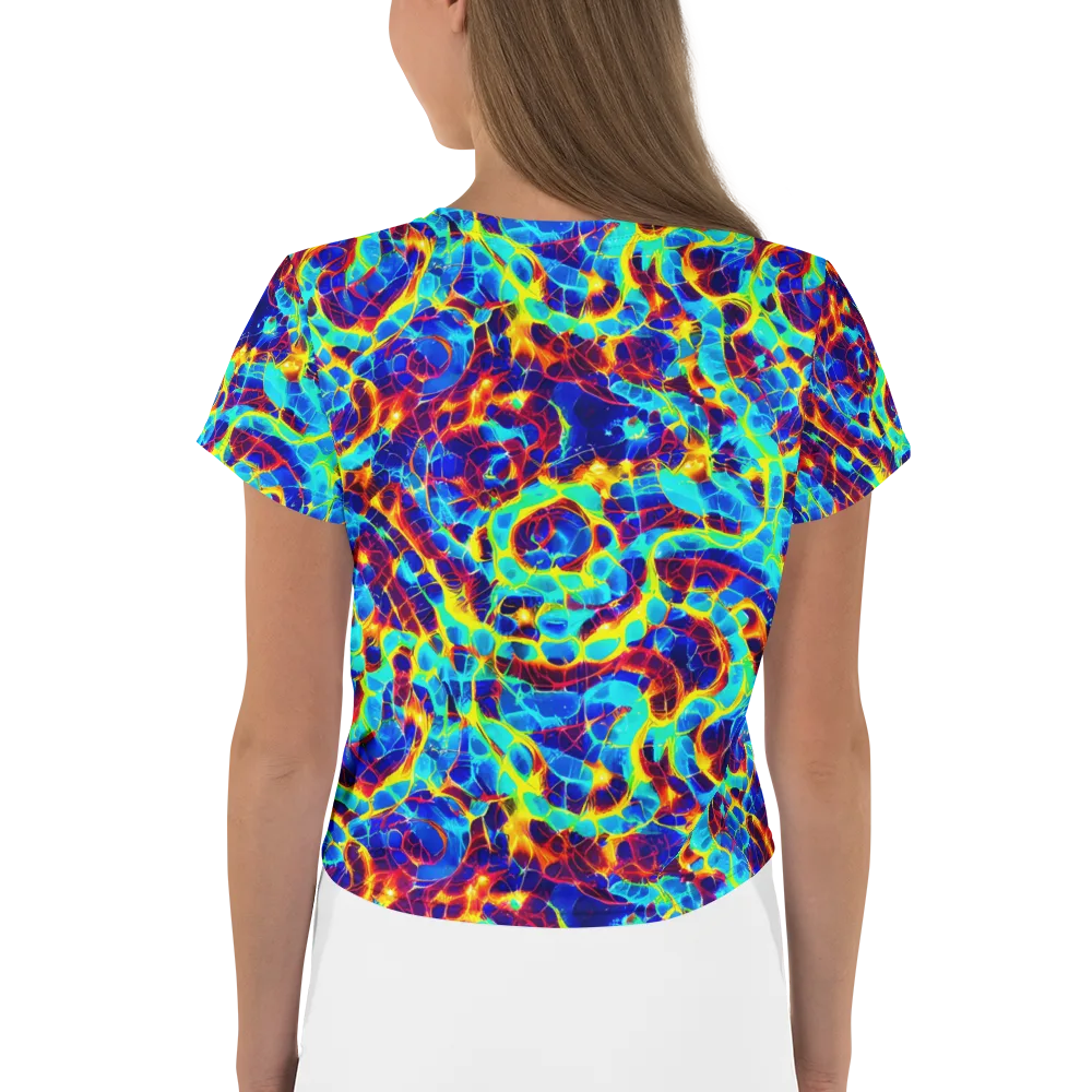 Cobalt Plasma on Crop Tee — Back