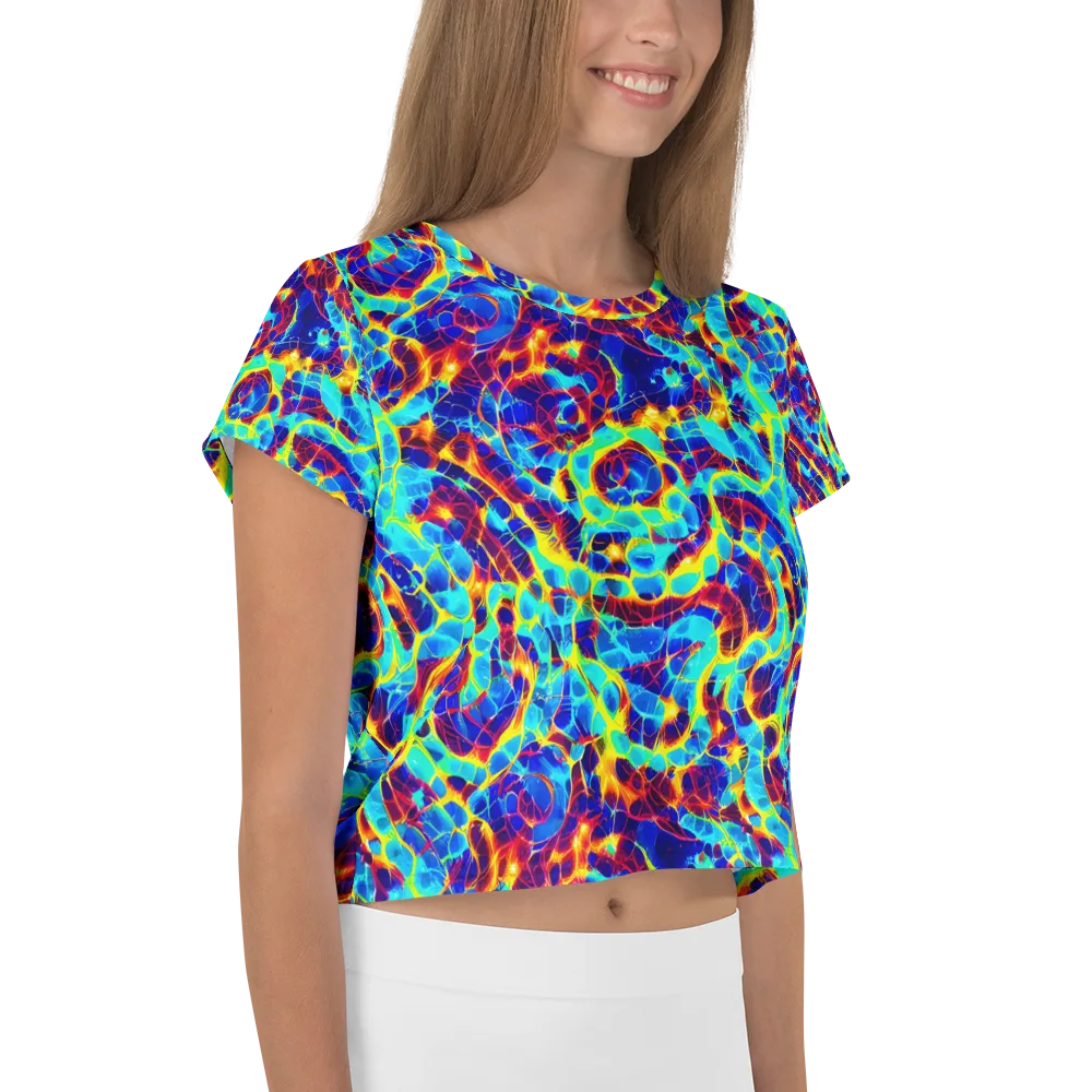 Cobalt Plasma on Crop Tee — Right
