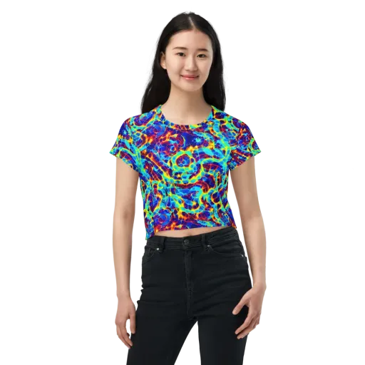 Cobalt Plasma on a Crop Tee