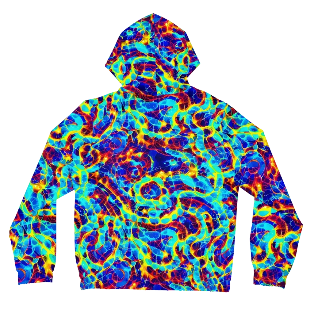 Cobalt Plasma on Women's Full-Zip Hoodie — Back