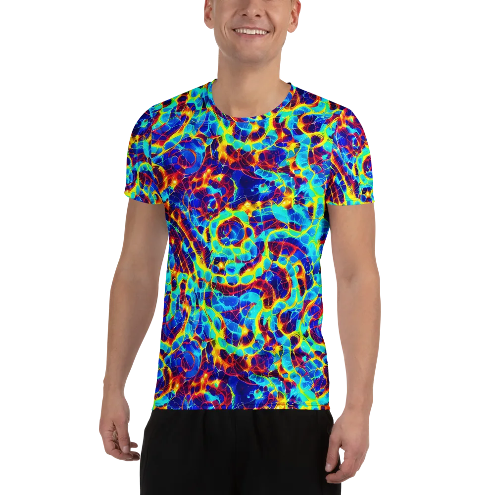 Cobalt Plasma on Men's Athletic T-Shirt — Front