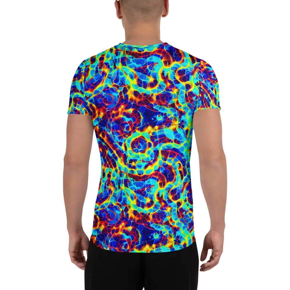 Cobalt Plasma on Men's Athletic T-Shirt — Back