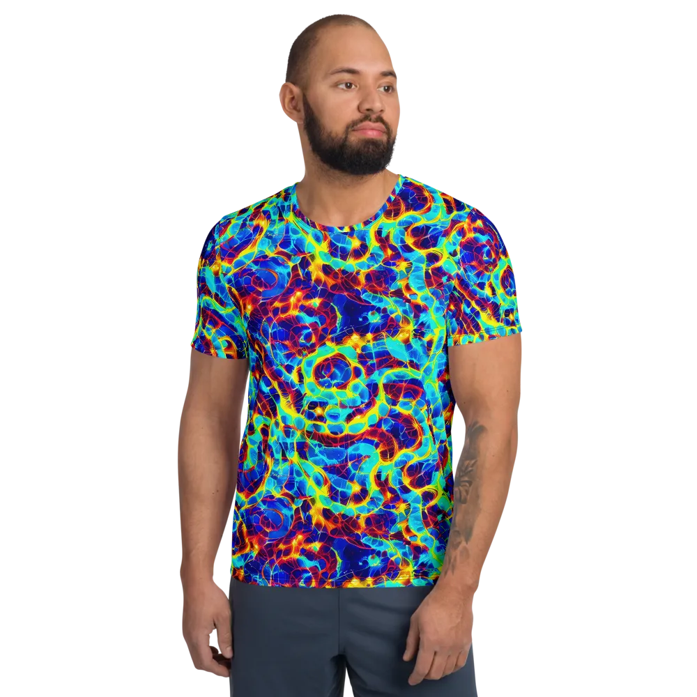 Cobalt Plasma on Men's Athletic T-Shirt — Front