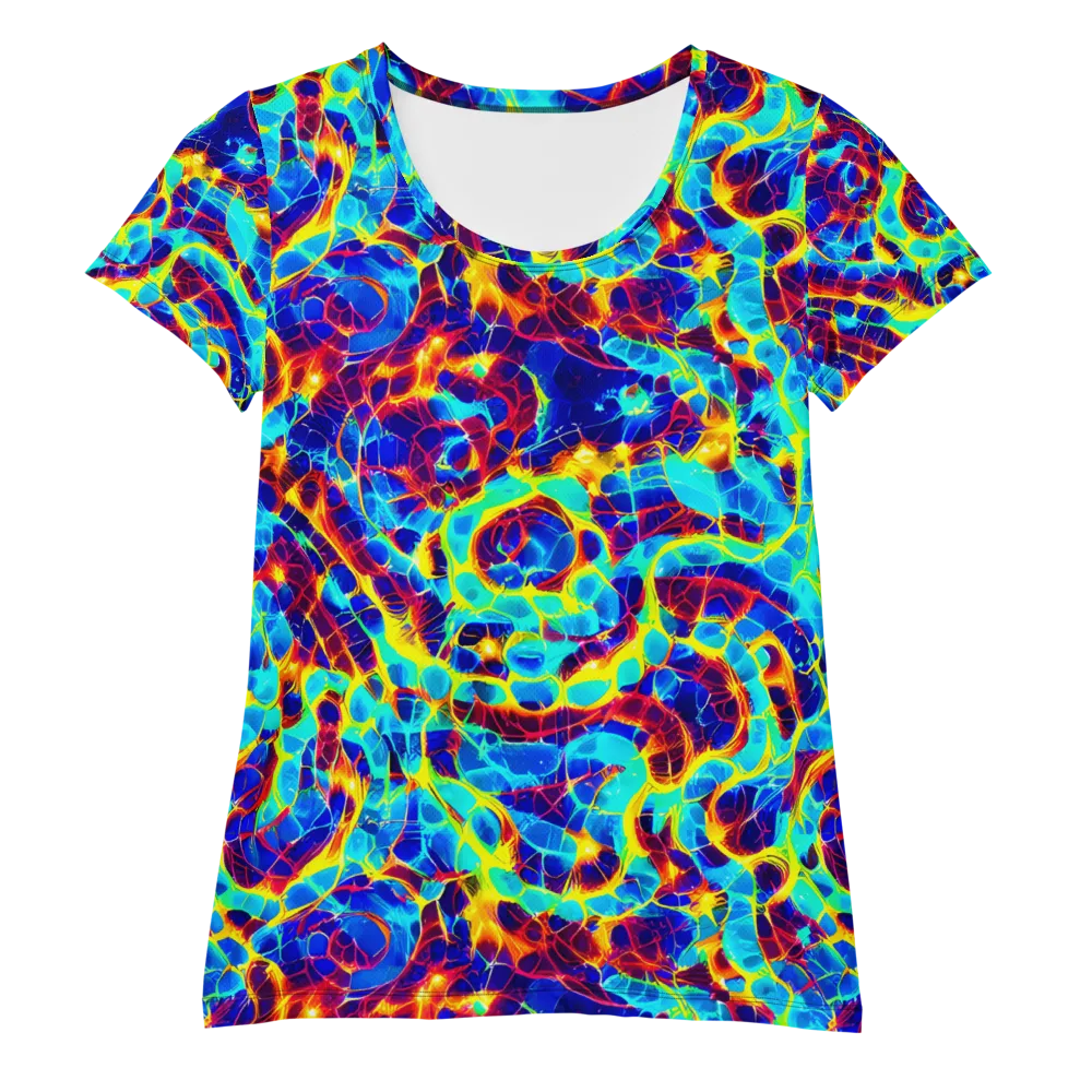 Cobalt Plasma on Women's Athletic T-Shirt — Front