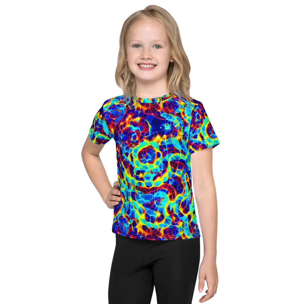 Cobalt Plasma on Kids Crew Neck T-Shirt — Front