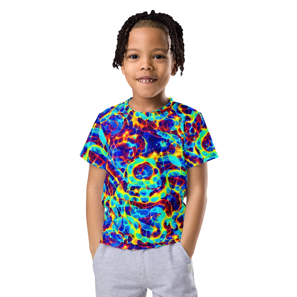 Cobalt Plasma on Kids Crew Neck T-Shirt — Front