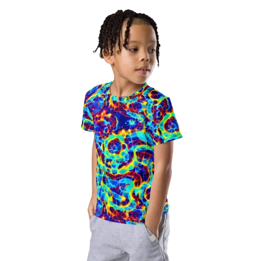 Cobalt Plasma on a Kids Crew Neck T-Shirt