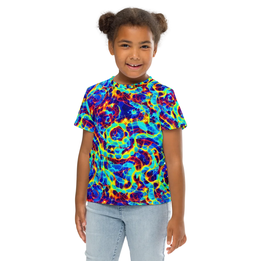 Cobalt Plasma on Kids Crew Neck T-Shirt — Front