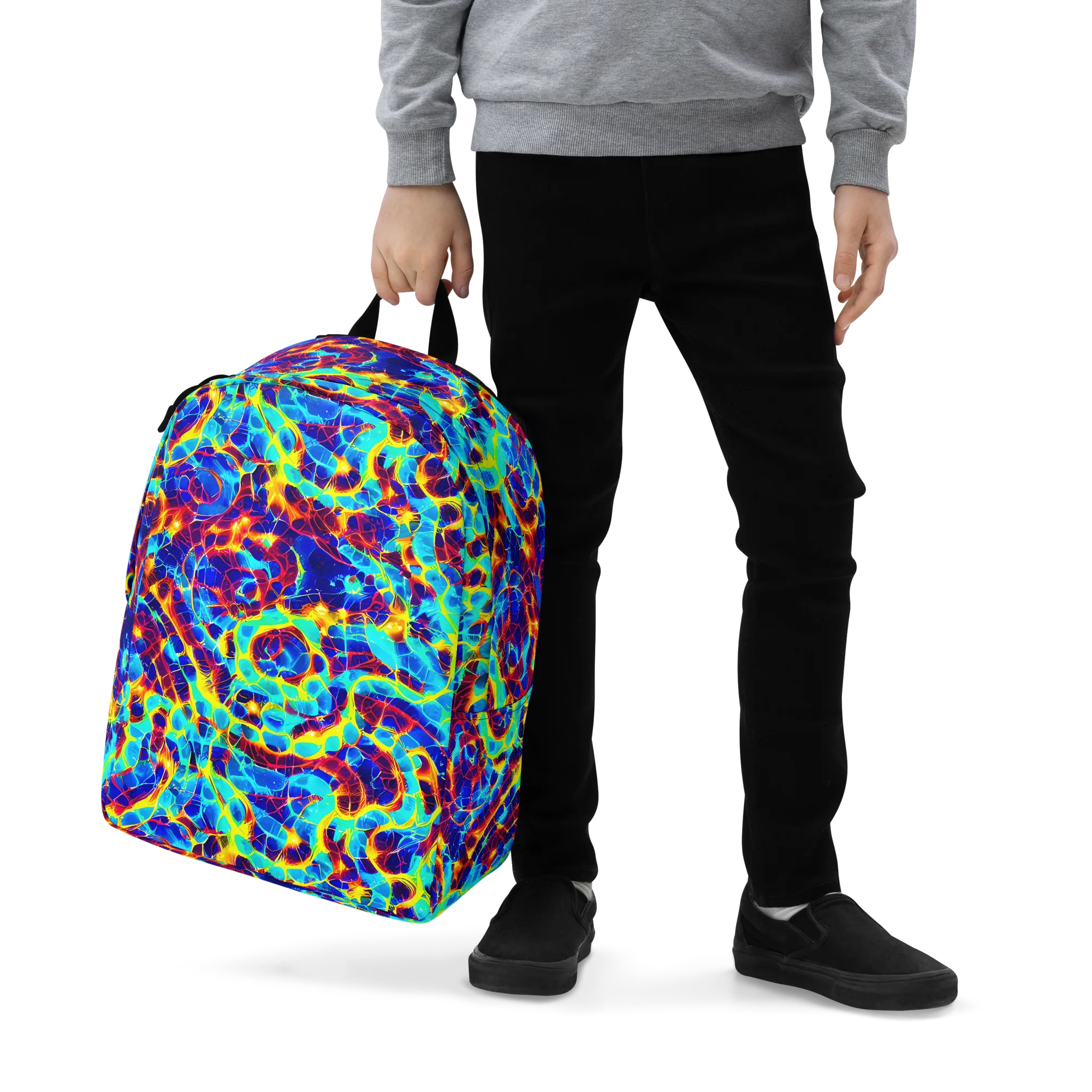 Cobalt Plasma on Minimalist Backpack — Zoomed-in