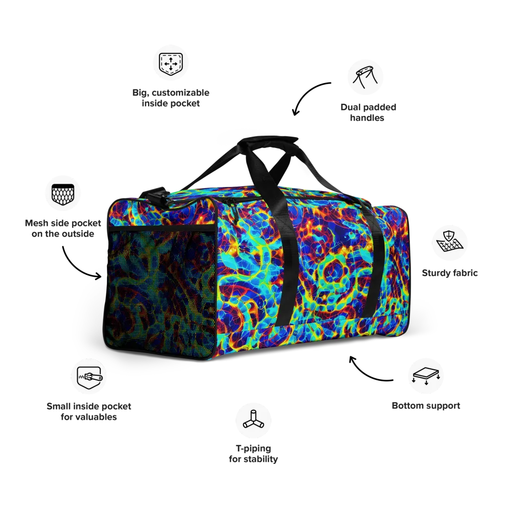 Cobalt Plasma on Duffle Bag — Right Front