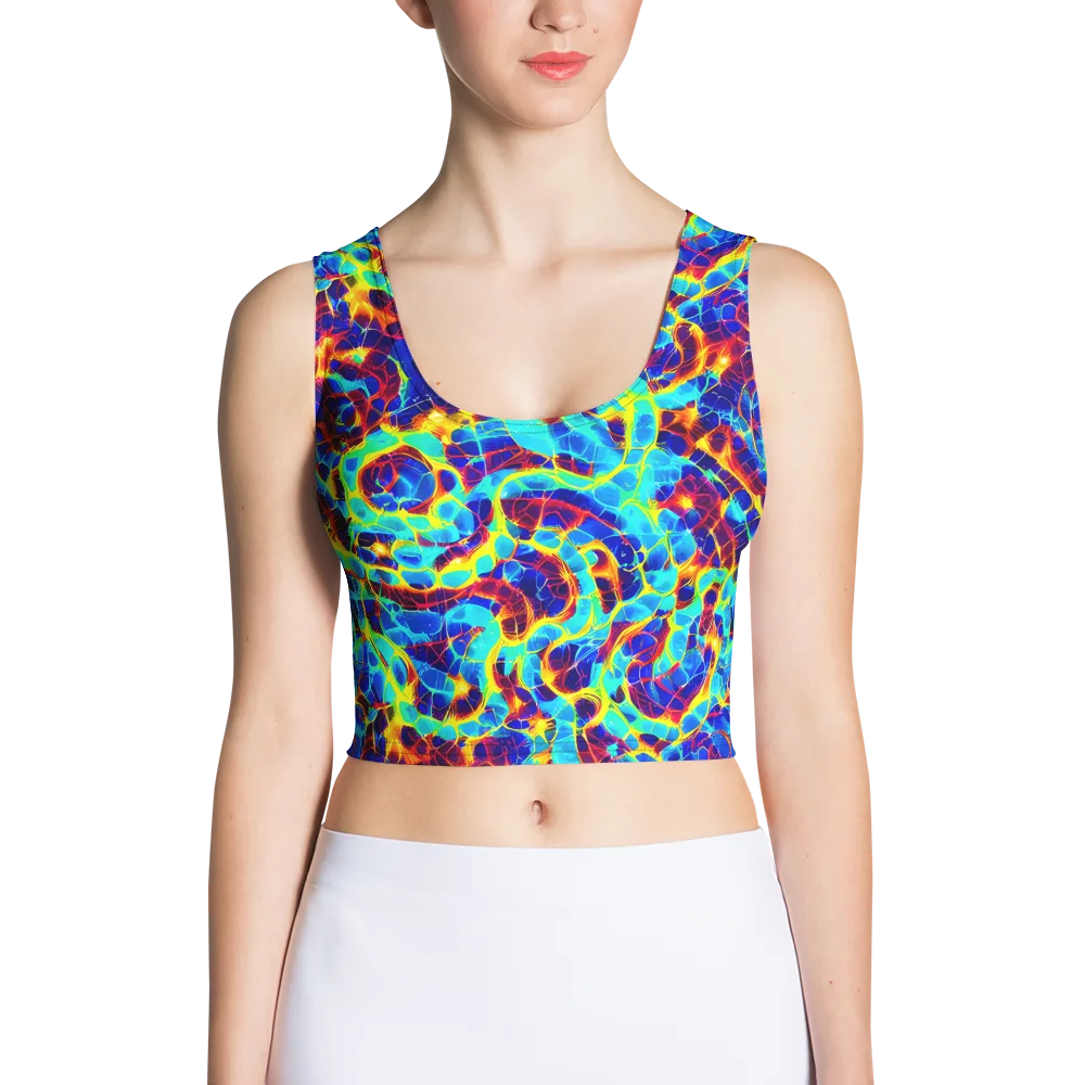 Cobalt Plasma on Crop Top — Front