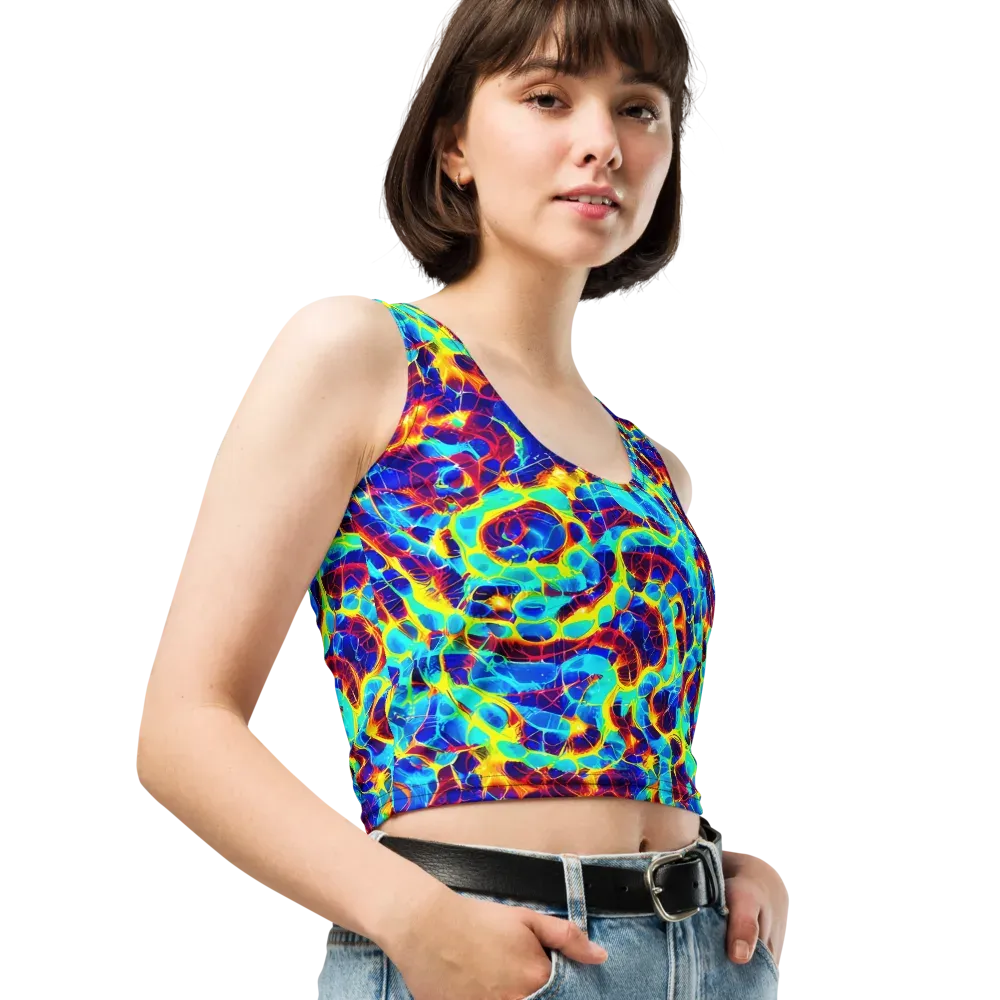 Cobalt Plasma on Crop Top — Right Front
