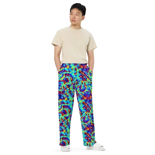 Cobalt Plasma on a Wide-Leg Pants