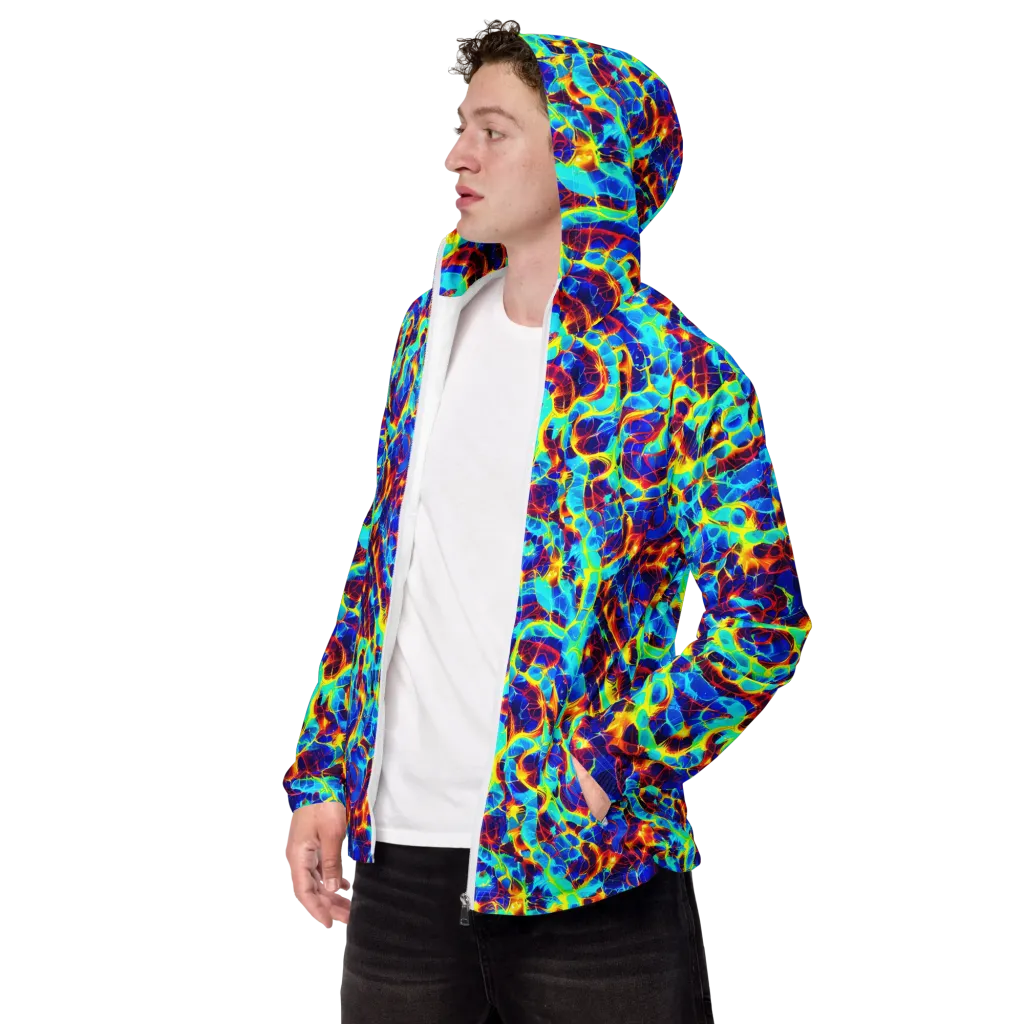 Cobalt Plasma on Men's Windbreaker — Left Front