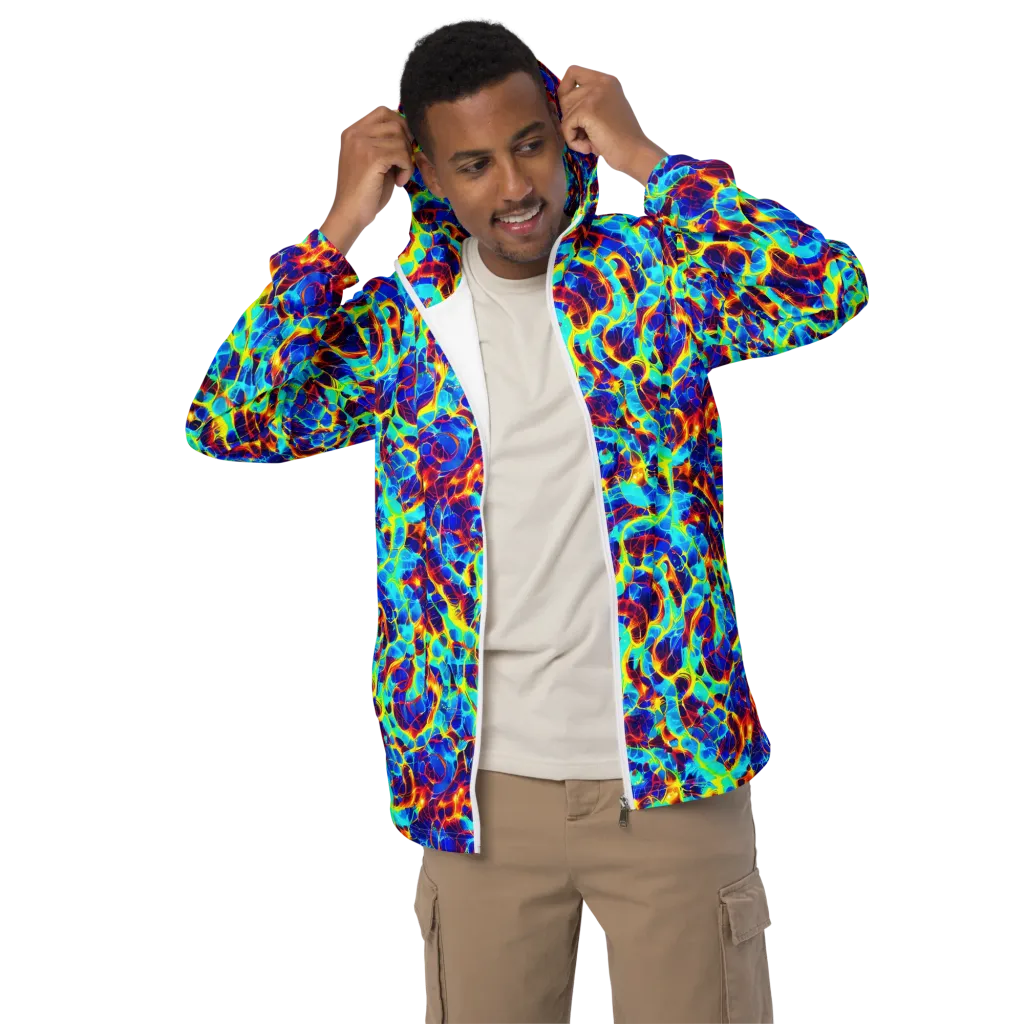 Cobalt Plasma on Men's Windbreaker — Front