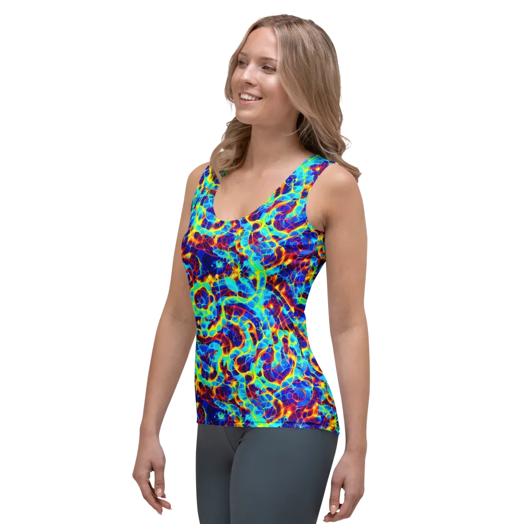 Cobalt Plasma on Women's Tank Top — Left Front