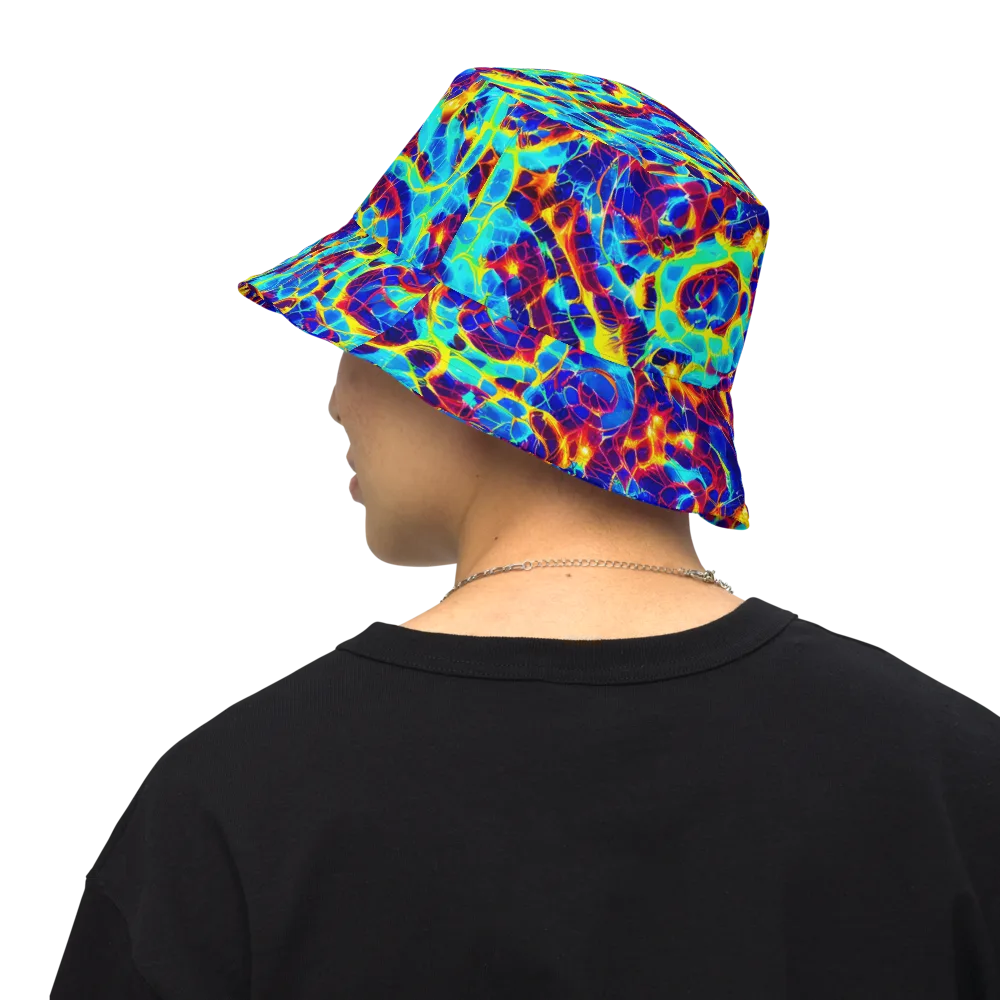 Cobalt Plasma on Reversible Bucket Hat — Back Inside