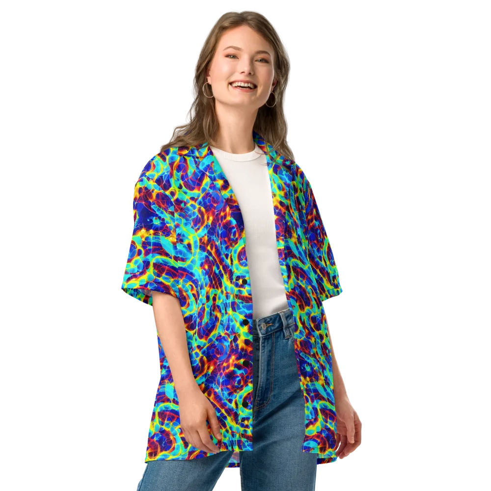 Cobalt Plasma on Button Shirt — Front