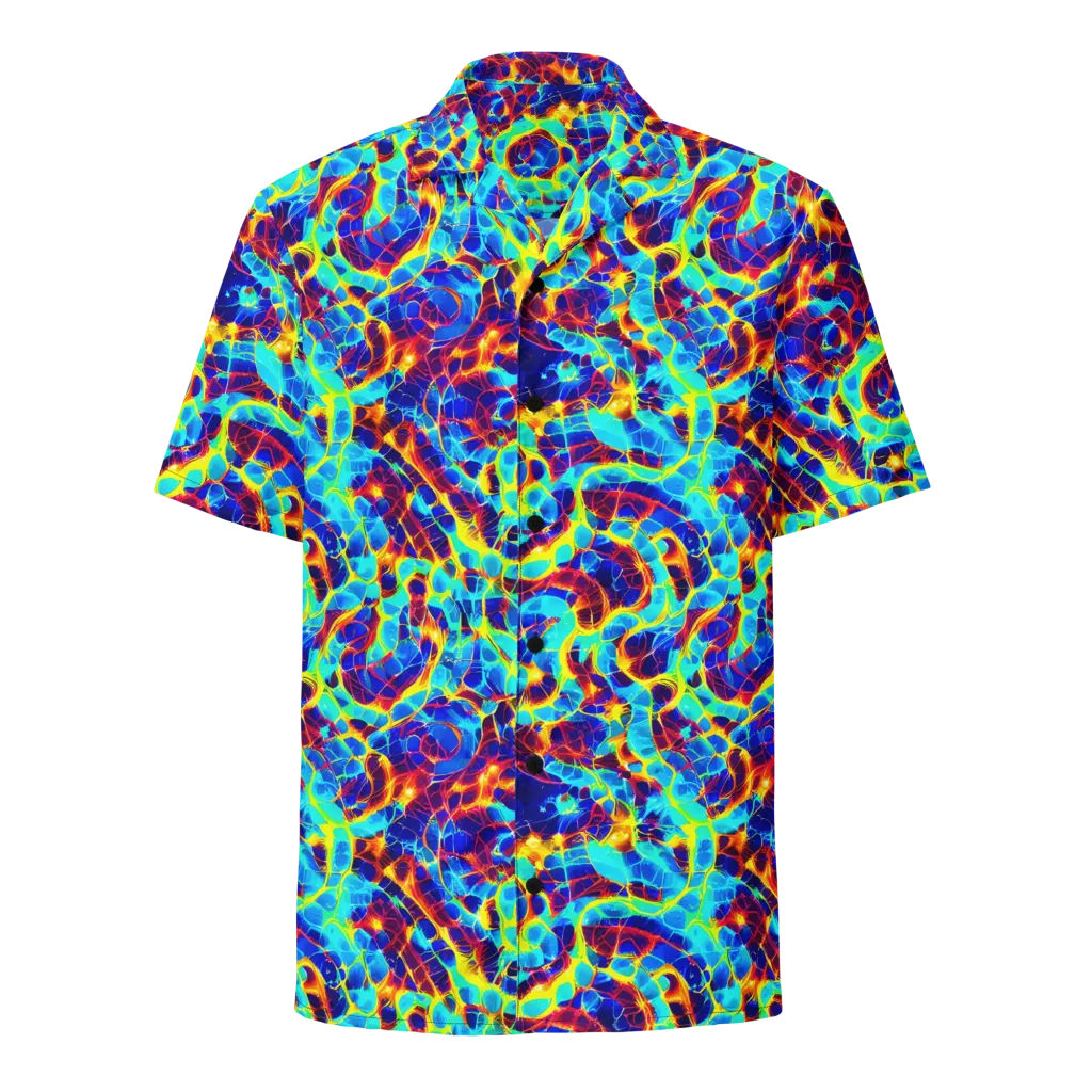 Cobalt Plasma on Button Shirt — Front