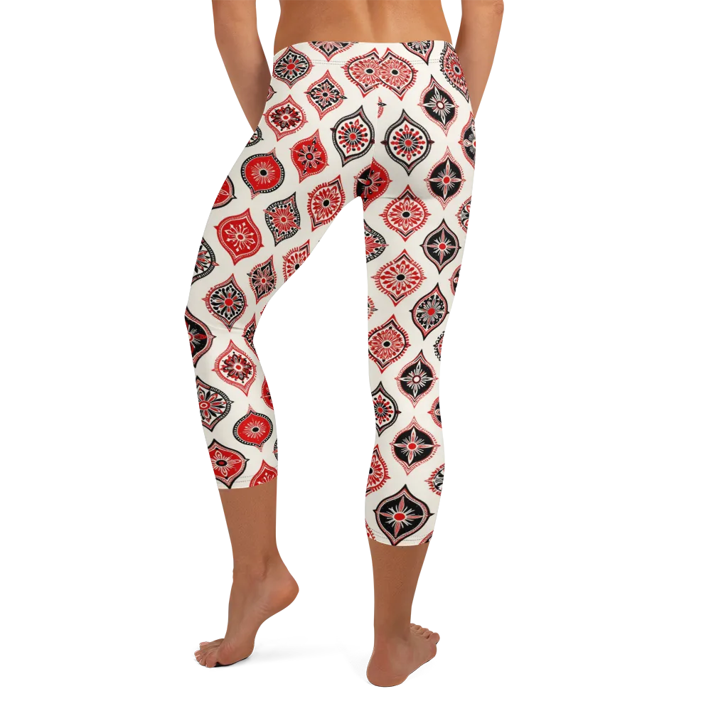 Ruby Caravan on Capri Leggings — Back