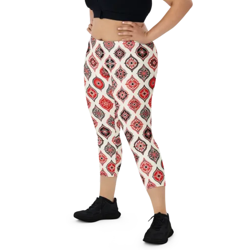 Ruby Caravan on a Capri Leggings