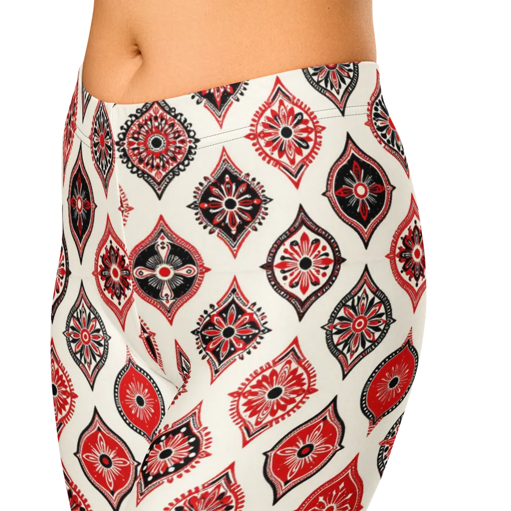 Ruby Caravan on Capri Leggings — Zoomed-in