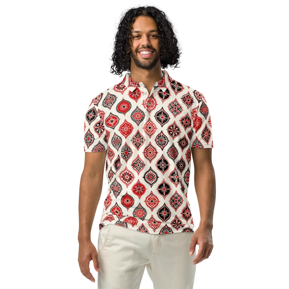 Ruby Caravan on Men's Slim Fit Polo Shirt — Front