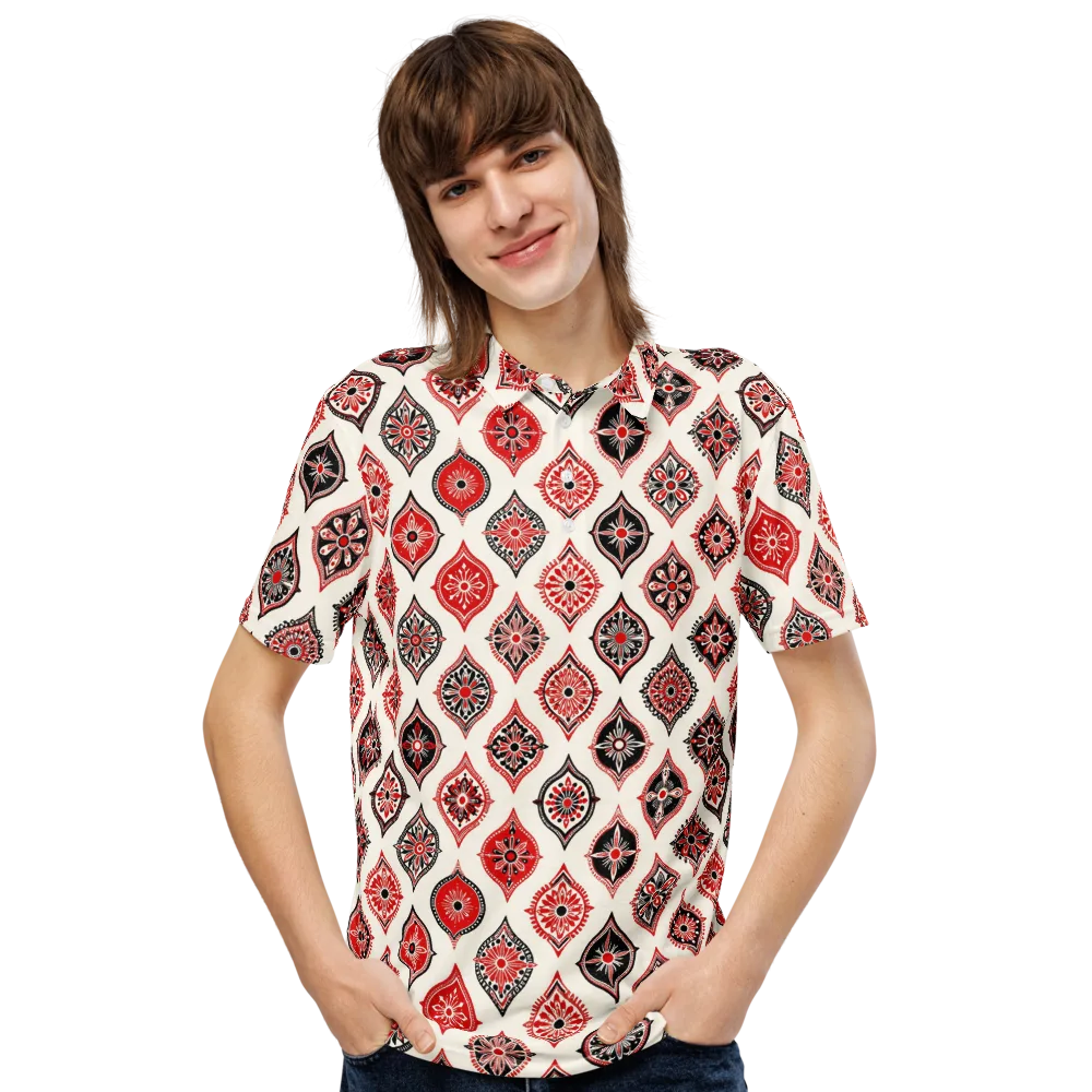 Ruby Caravan on Men's Slim Fit Polo Shirt — Front