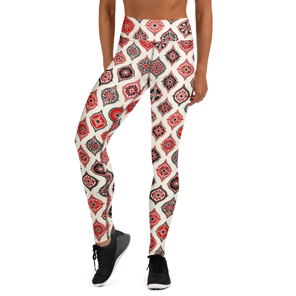 Ruby Caravan on Yoga Leggings — Front