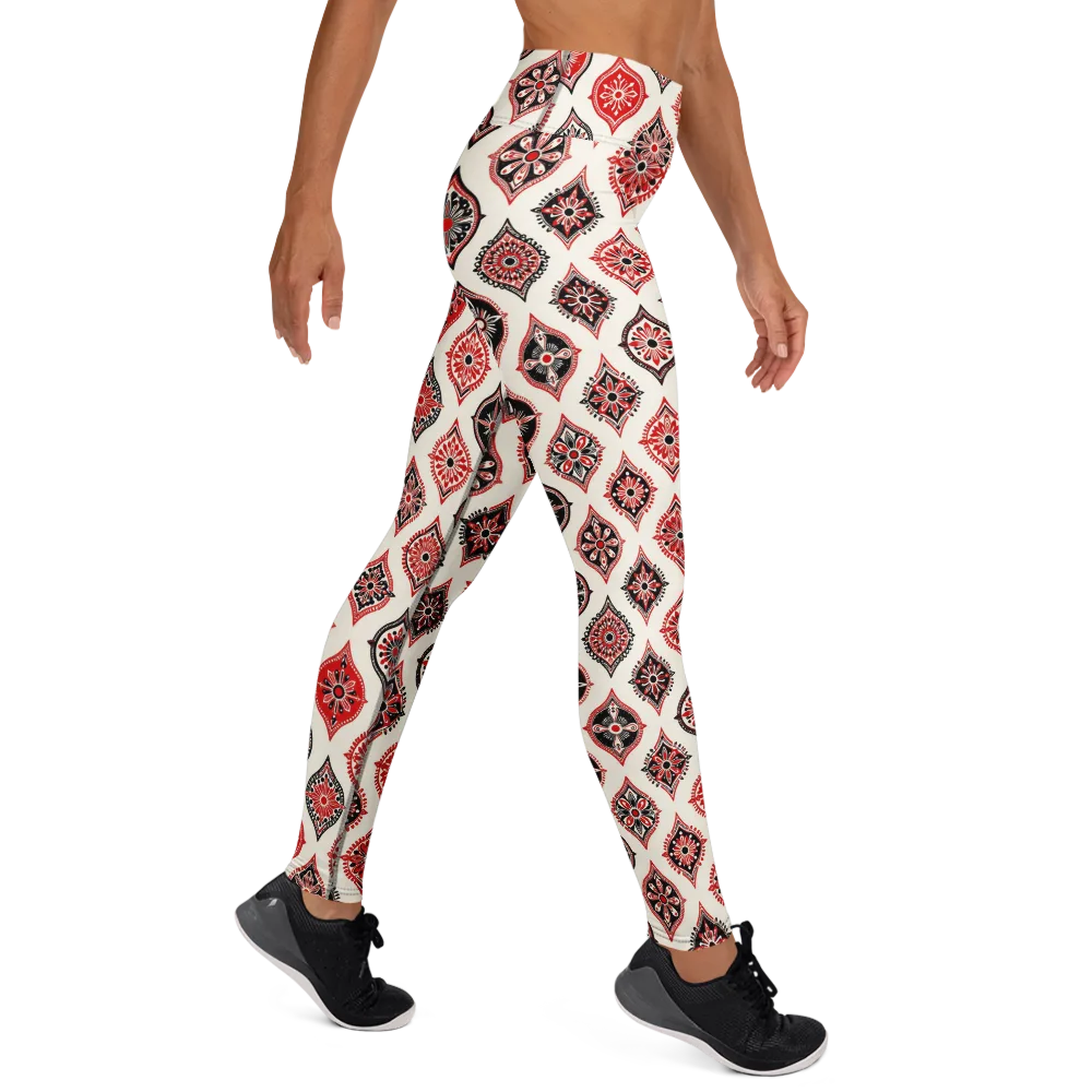 Ruby Caravan on Yoga Leggings — Right