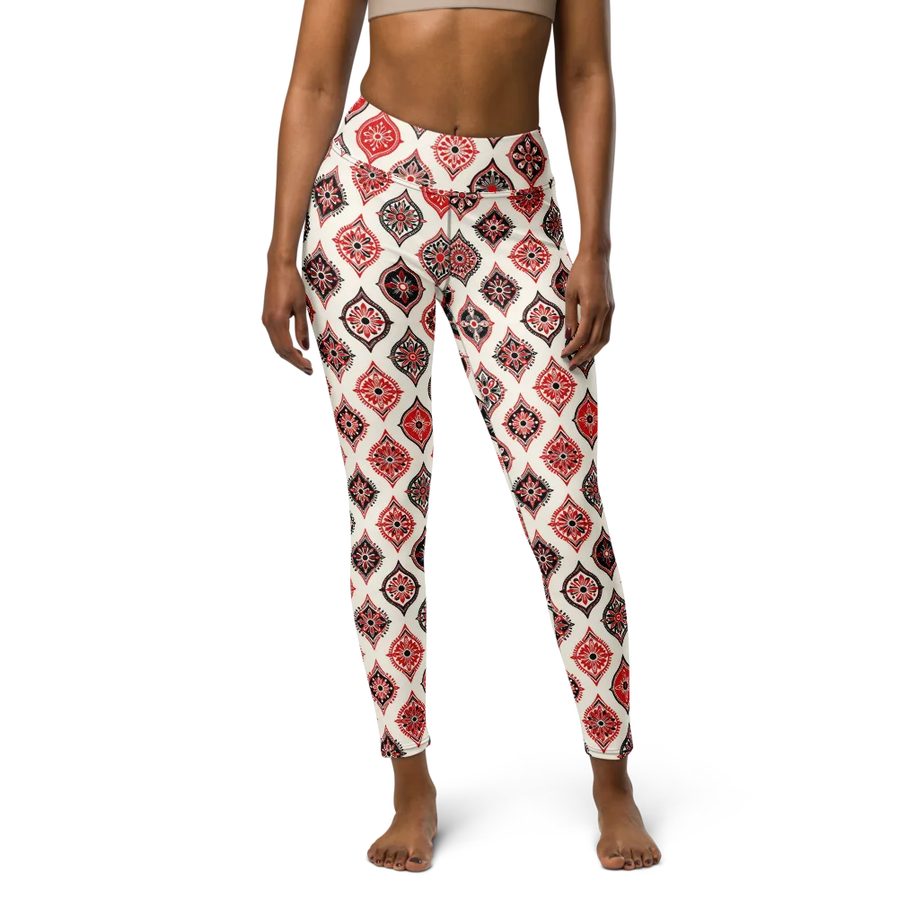 Ruby Caravan on Yoga Leggings — Front