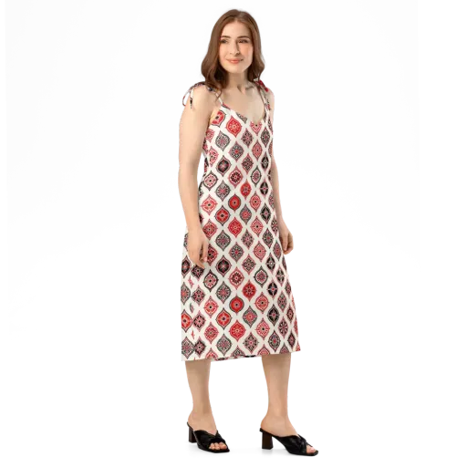 Ruby Caravan on a Slip Dress