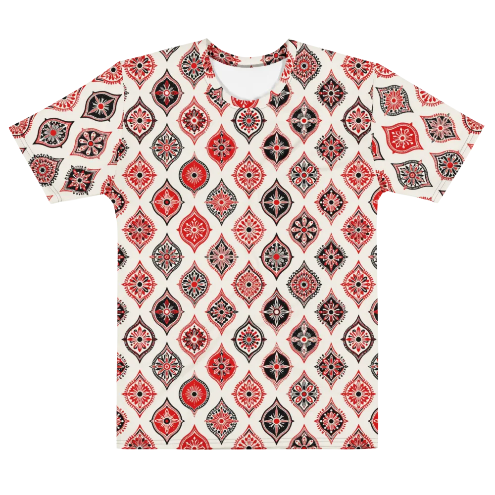 Ruby Caravan on Men's Cotton Crew Neck T-Shirt — Front