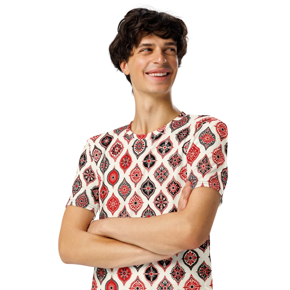 Ruby Caravan on Men's Crew Neck T-Shirt — Left Front