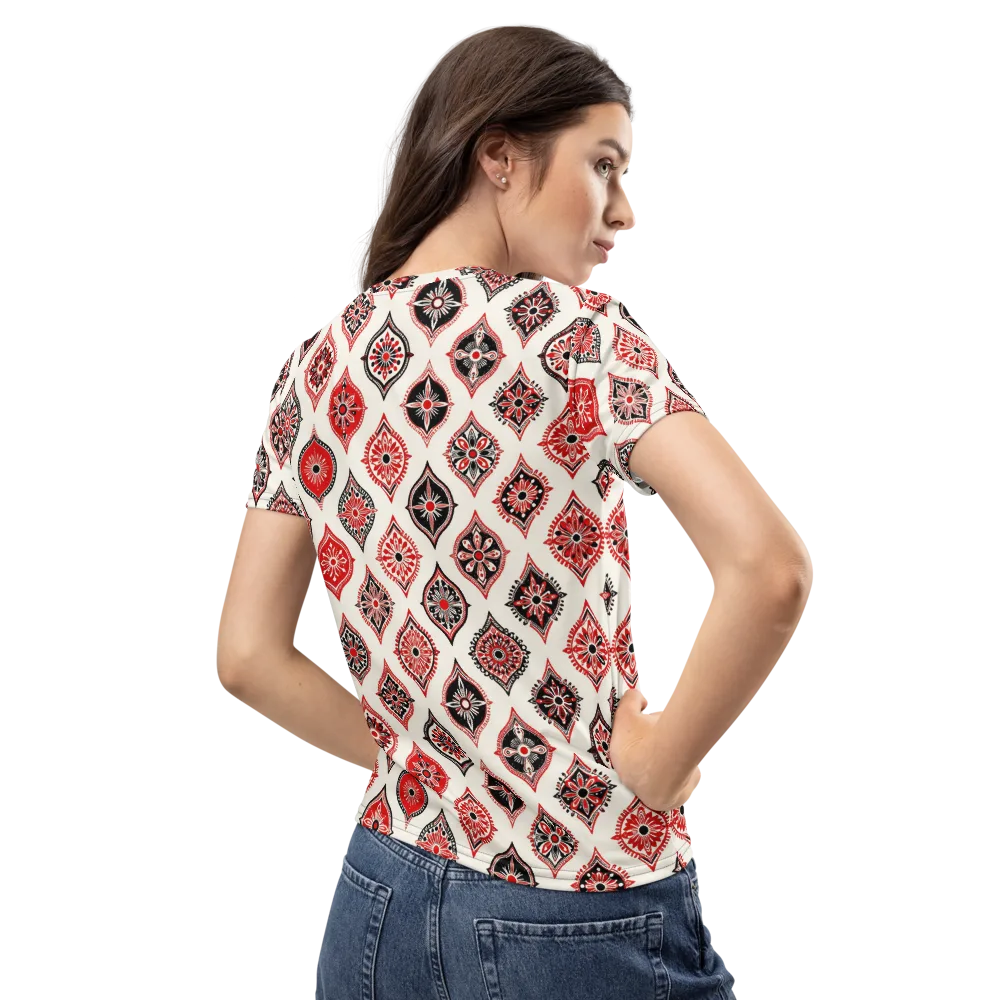 Ruby Caravan on Women's Crew Neck T-Shirt — Back