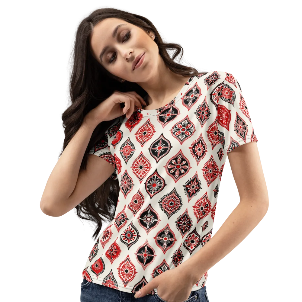 Ruby Caravan on Women's Crew Neck T-Shirt — Left Front