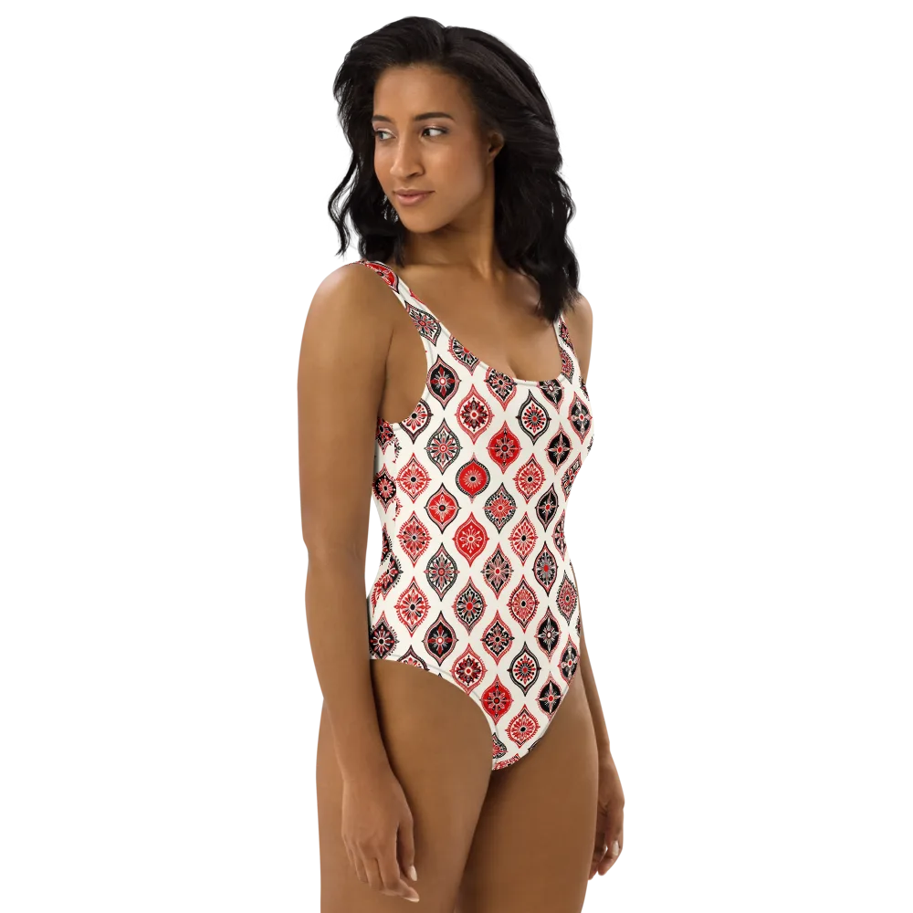 Ruby Caravan on One-Piece Swimsuit — Right