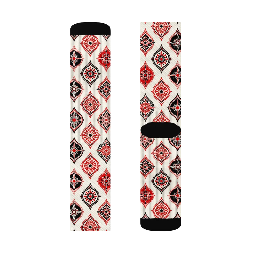Ruby Caravan on Socks — Right Sock